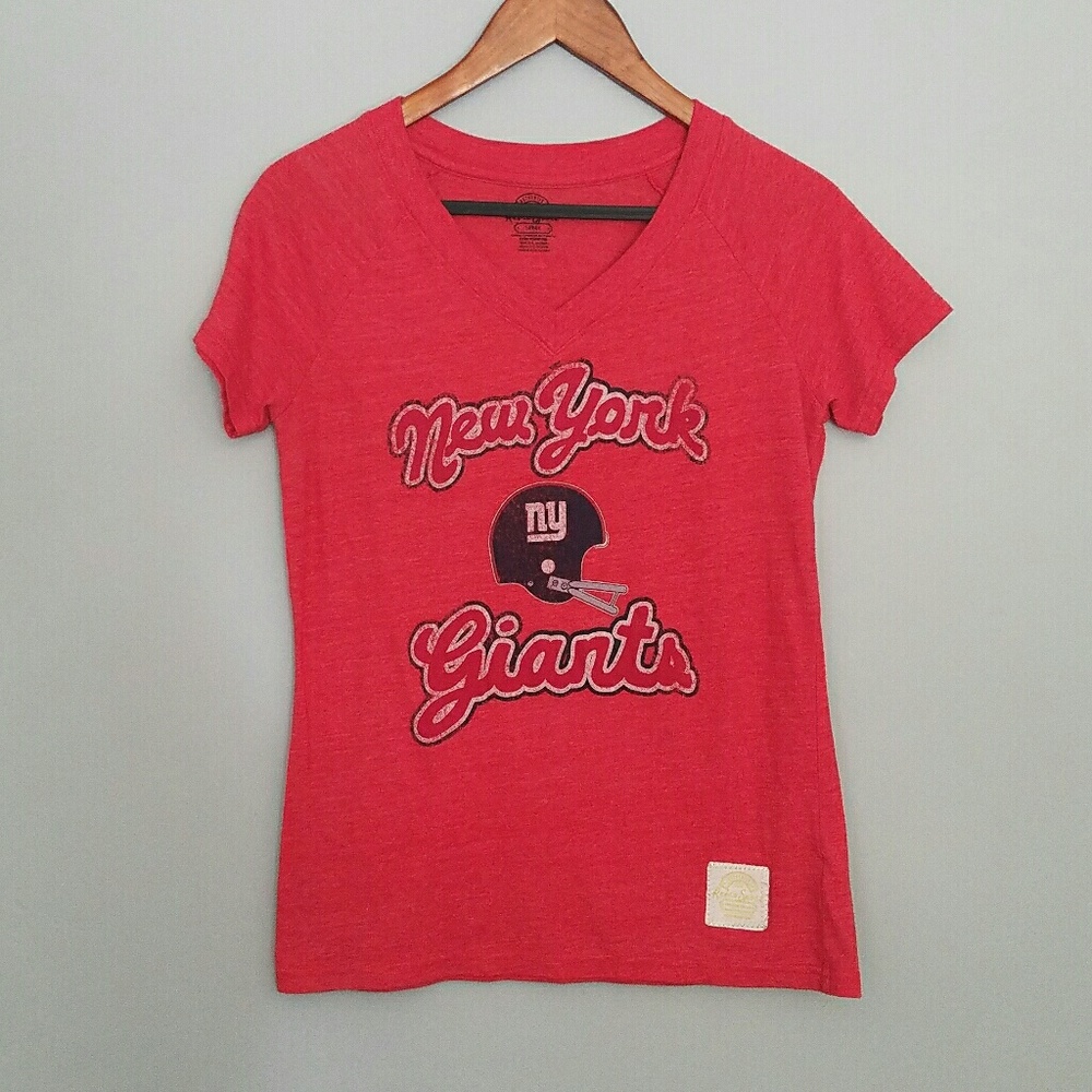Retro Sport New York Giants Red Short Sleeve Tee Size L